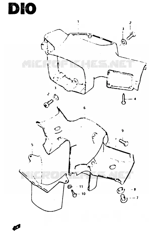 CARENAGE DE GUIDON Suzuki SCOOTER 50 CS 1983  CS50DD(Z/D)
