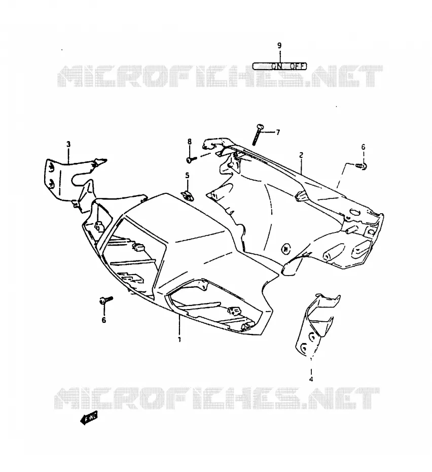 CARENAGE TETE DE FOURCHE Suzuki SCOOTER 100 ADDRESS 1994  AH100R