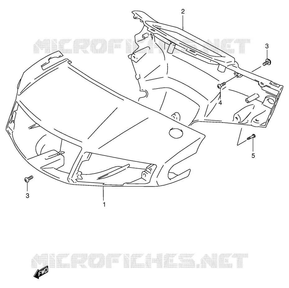 CARENAGE TETE DE FOURCHE Suzuki SCOOTER 100 ADDRESS 2000  AG100Y(E71)