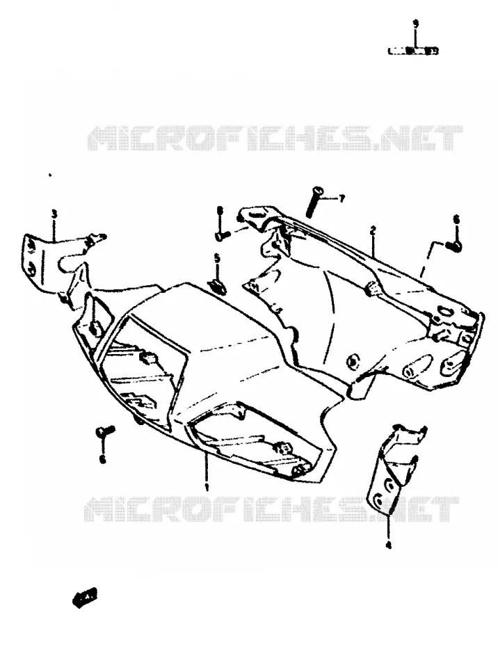 CARENAGE TETE DE FOURCHE Suzuki SCOOTER 50 ADDRESS 1992  AH50N(N/R)