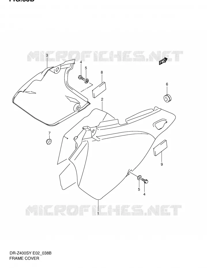 CARENAGES ARRIERE  (MODELE K2) Suzuki MOTO 400 DR-Z 2004  DR-Z400SK4(E2)