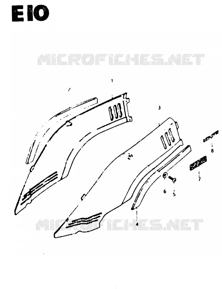 CARENAGES ARRIERE (CS50GD) Suzuki SCOOTER 50 CS 1983  CS50GD(Z/D)