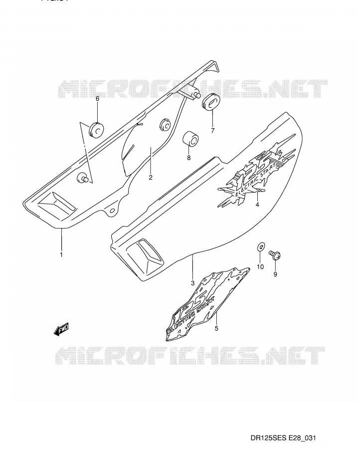 CARENAGES ARRIERE Suzuki MOTO 125 DR 1995  DR125SES(E28)