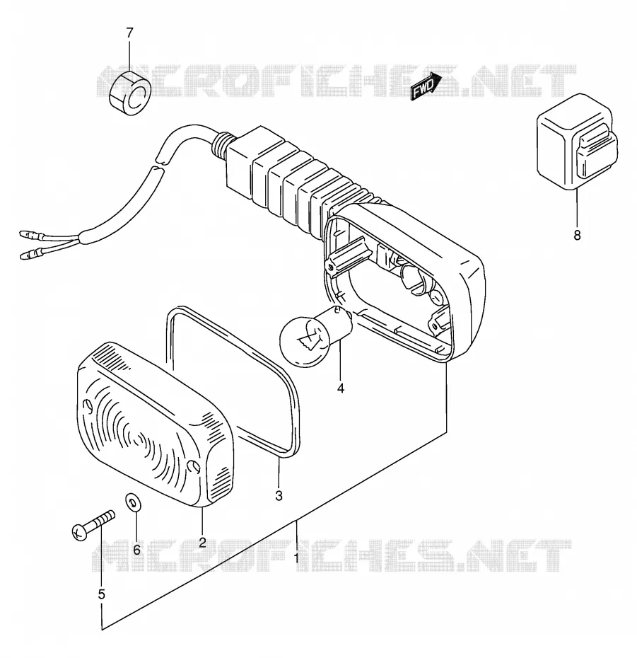 CLIGNOTANTS ARRIERE Suzuki SCOOTER 50 AE 1994  AE50RR(E28)