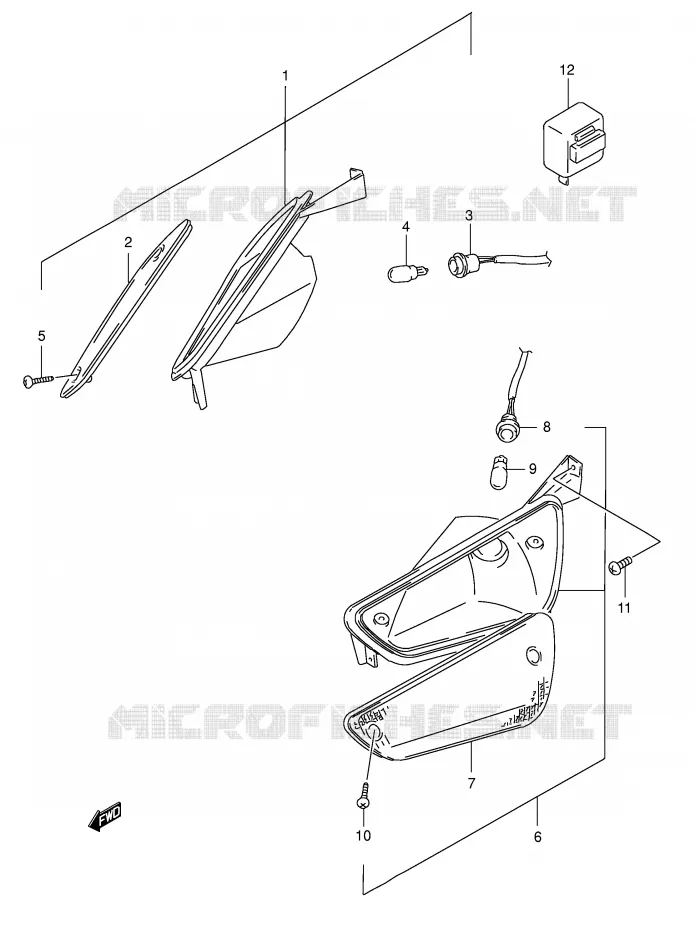 CLIGNOTANTS AVANT Suzuki SCOOTER 125 BURGMAN 1996  AN125T(E2)
