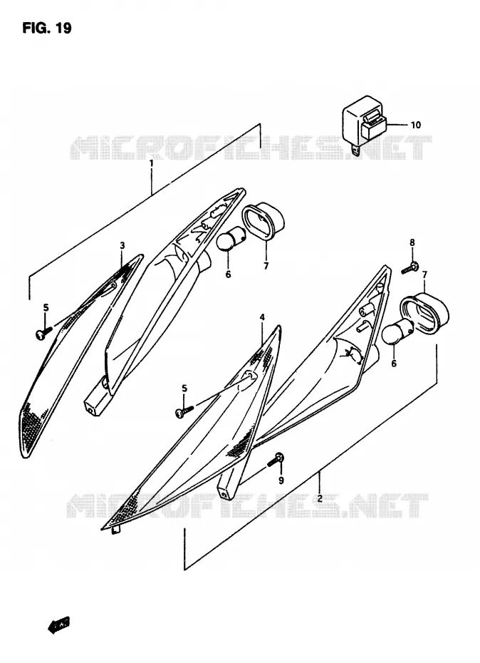 CLIGNOTANTS AVANT Suzuki SCOOTER 50 AP 2007  AP507(T/7/V)
