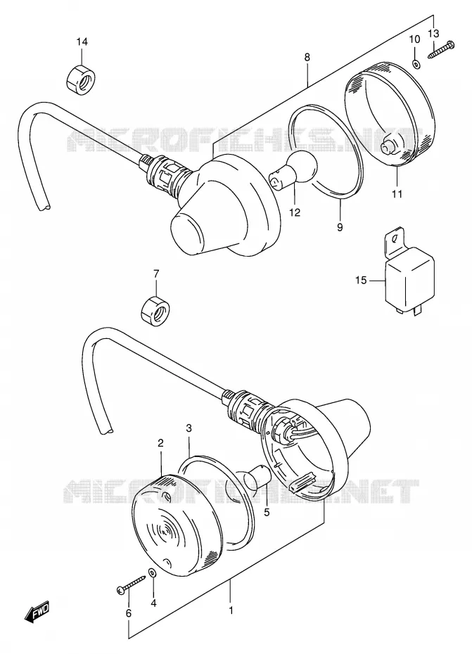 CLIGNOTANTS Suzuki MOTO 125 DF 2000  DF125EY(E4)