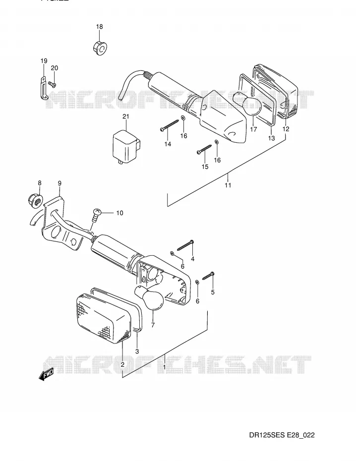 CLIGNOTANTS Suzuki MOTO 125 DR 1994  DR125SER(E28)