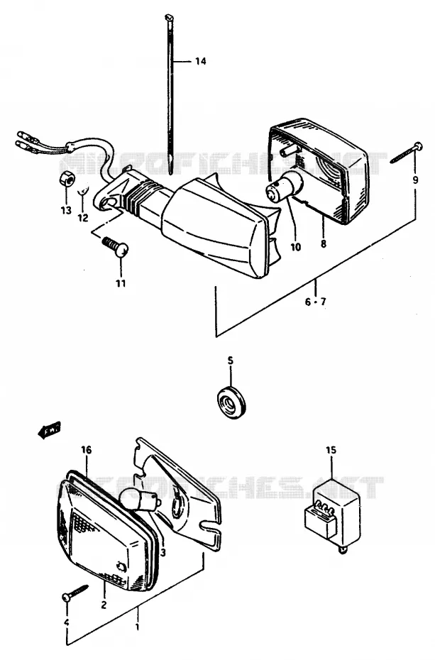 CLIGNOTANTS Suzuki SCOOTER 50 CP 1991  CP50CHFM