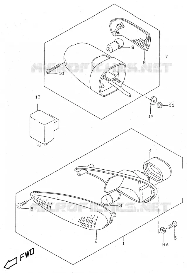 CLIGNOTANTS Suzuki SCOOTER 50 KATANA 2000  AY50WY(V/W/X/Y)