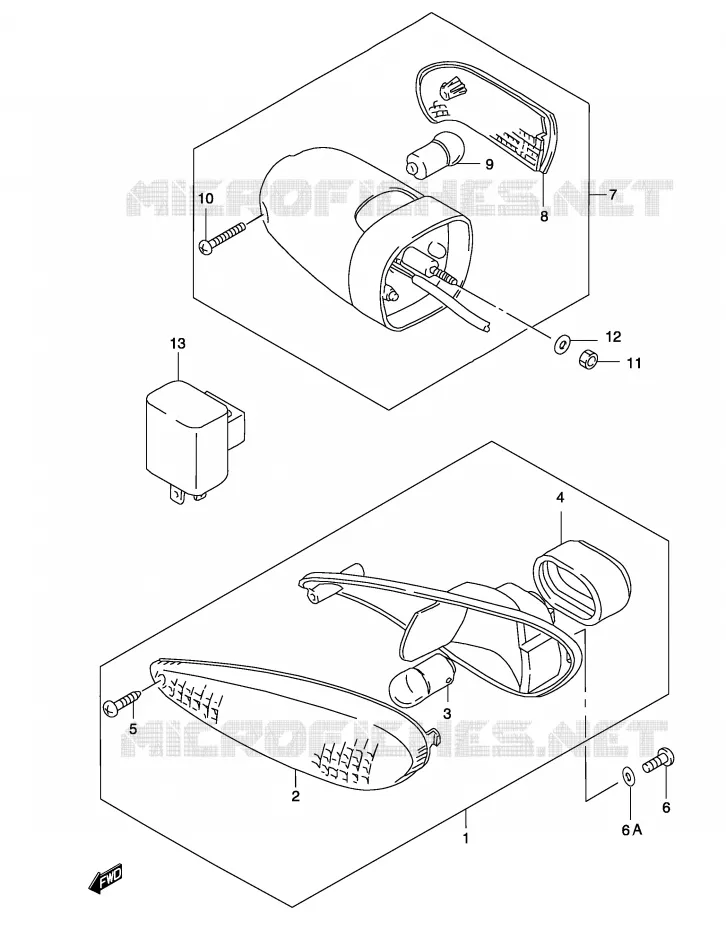 CLIGNOTANTS Suzuki SCOOTER 50 KATANA 2004  AY50WSK4(P19)