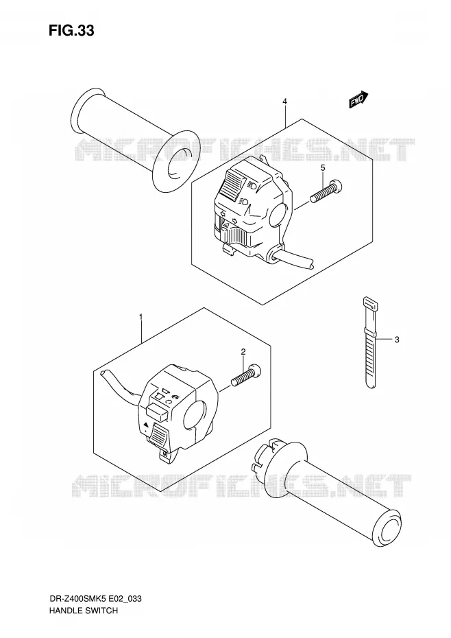 COMMODOS (MODELE K5/K6) Suzuki MOTO 400 DR-Z 2005  DR-Z400SMK5(E2)