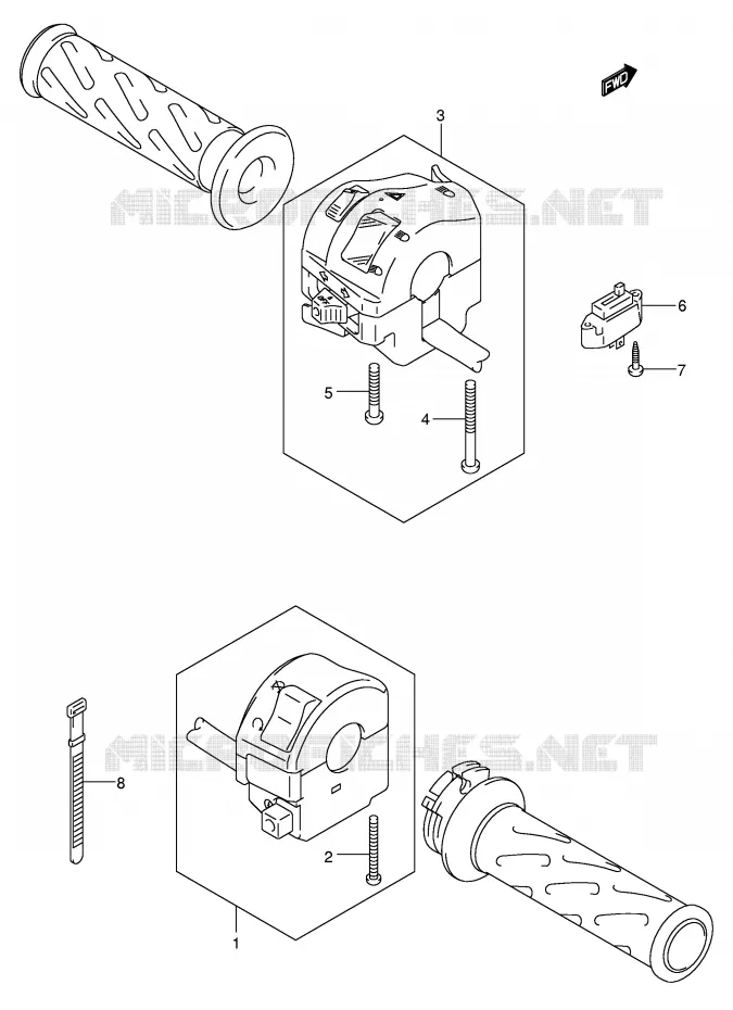 COMMODOS (MODELE K5/K6) Suzuki MOTO 650 V-STROM 2006  DL650K6(E2)