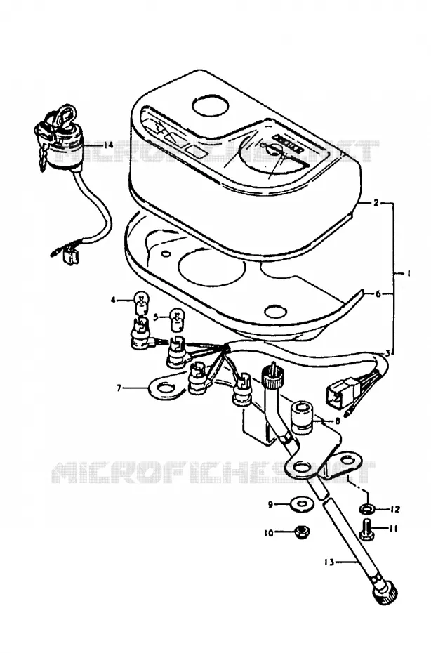 COMPTEUR (A100N) Suzuki MOTO 100 A100 1990  A100L(K/L/M/N/4)