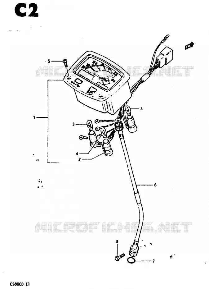 COMPTEUR (E2, E17, E22) Suzuki SCOOTER 80 CS 1983  CS80CD