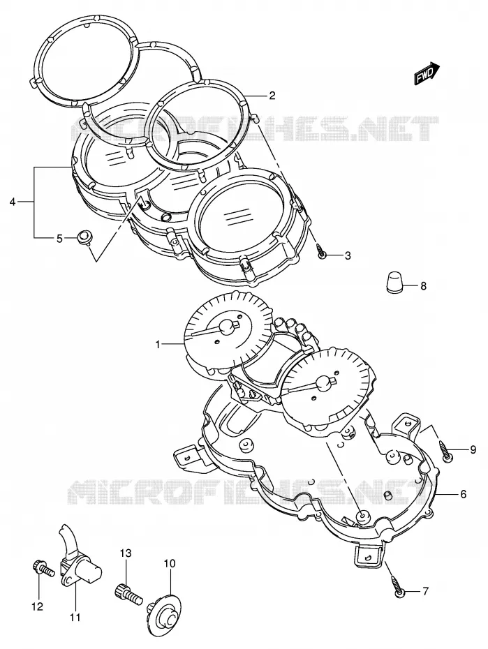 COMPTEUR (MODELE K4/K5/K6) Suzuki MOTO 1000 V-STROM 2002  DL1000K2(E2)