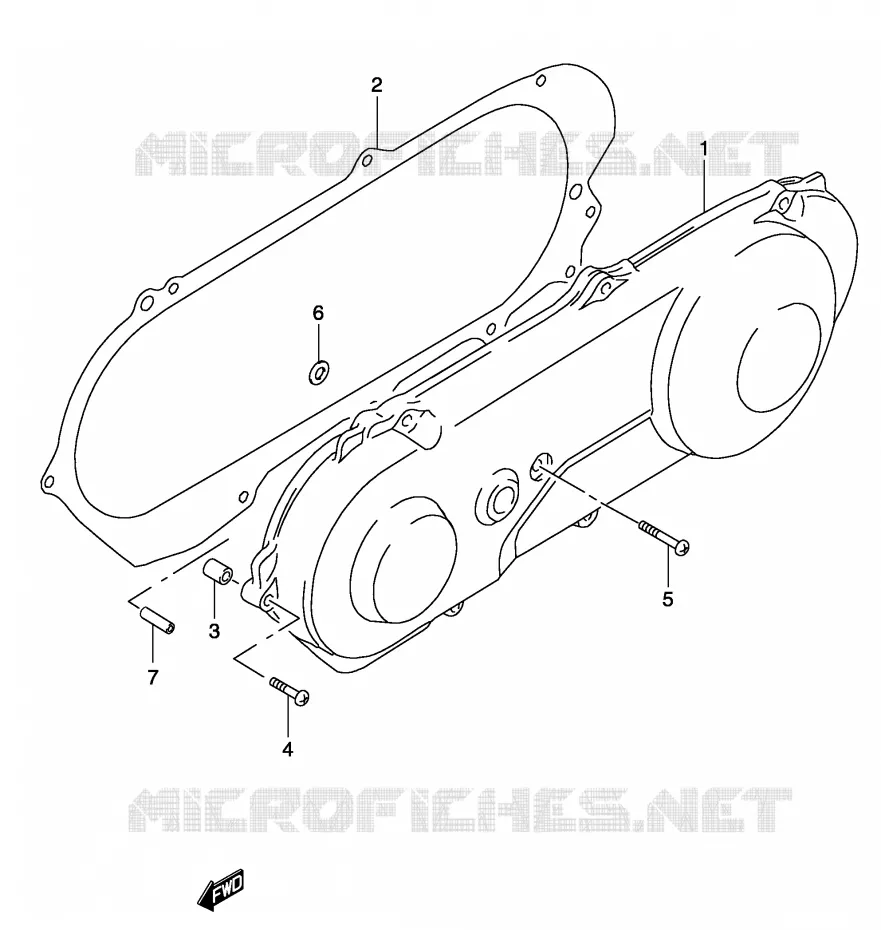 COUVERCLE DE CARTER GAUCHE (MODELE K3/K4) Suzuki SCOOTER 50 KATANA 2004  AY50WSK4(P19)
