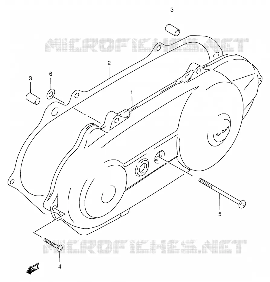 COUVERCLE DE CARTER GAUCHE Suzuki SCOOTER 50 AE 1999  AE50X(E71)