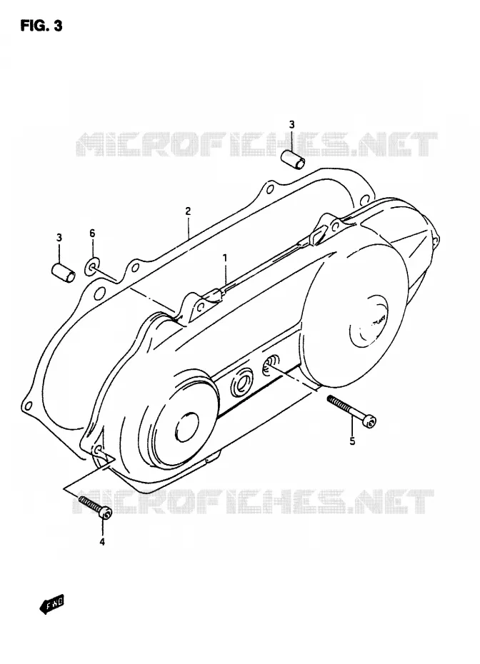 COUVERCLE DE CARTER GAUCHE Suzuki SCOOTER 50 AP 1996  AP50RFT(T/7/V)
