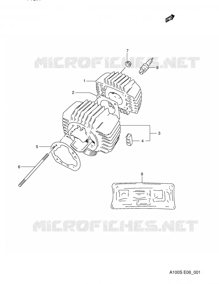 CYLINDRE Suzuki MOTO 100 A100 1995  A100S(E6)