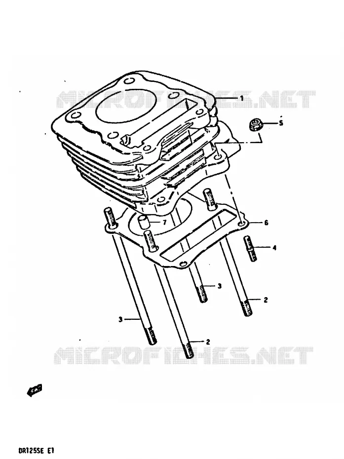 CYLINDRE Suzuki MOTO 125 DR 1984  DR125SE