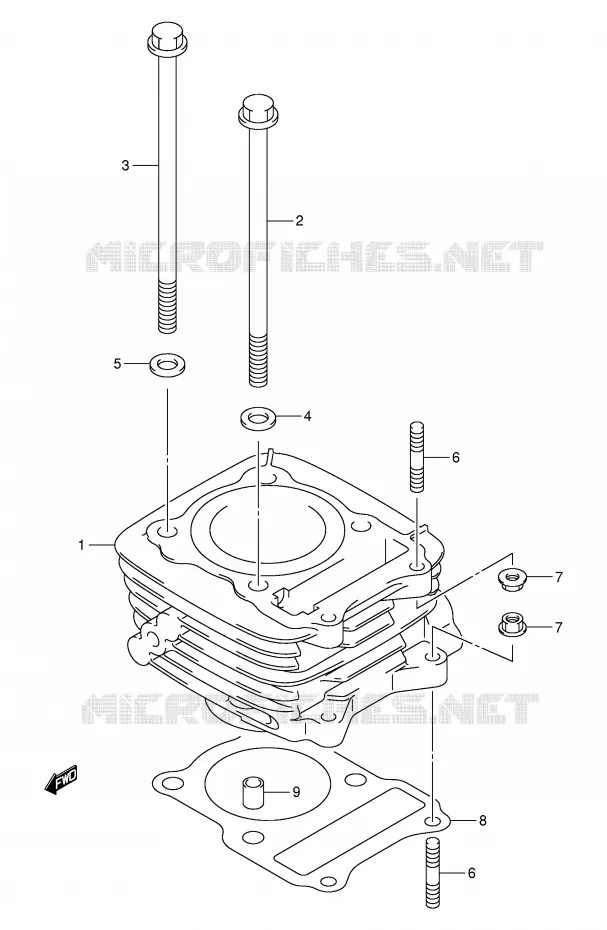 CYLINDRE Suzuki MOTO 125 DR-Z 2005  DR-Z125LK5(E3/E28)