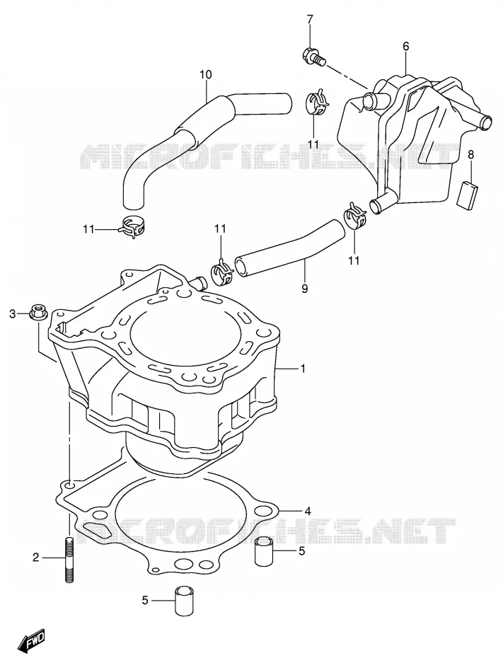 CYLINDRE Suzuki MOTO 400 DR-Z 2000  DR-Z400SY(E3/E28)