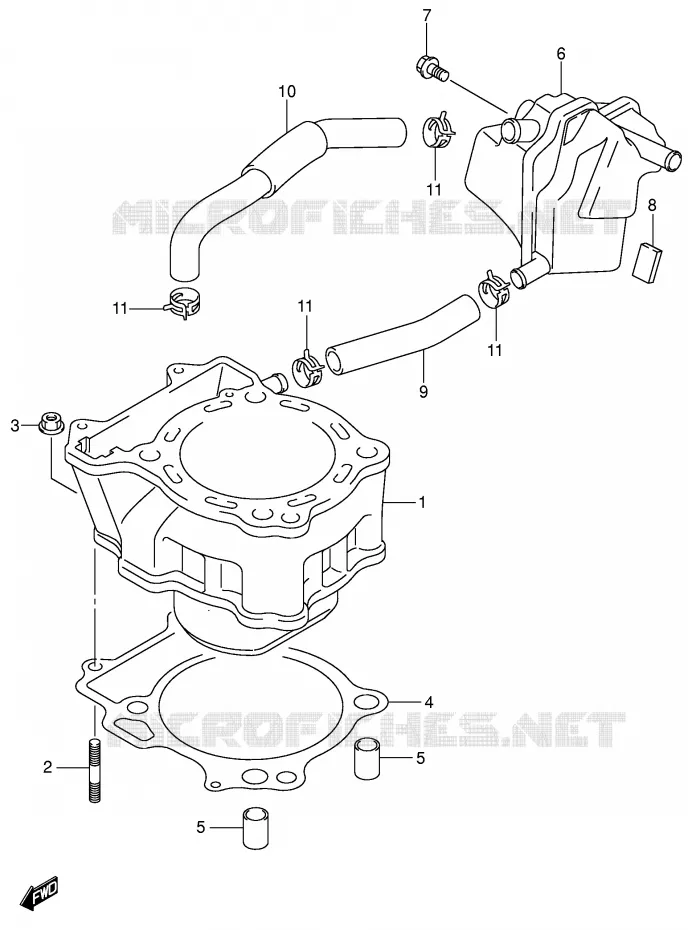 CYLINDRE Suzuki MOTO 400 DR-Z 2004  DR-Z400SK4(E2)