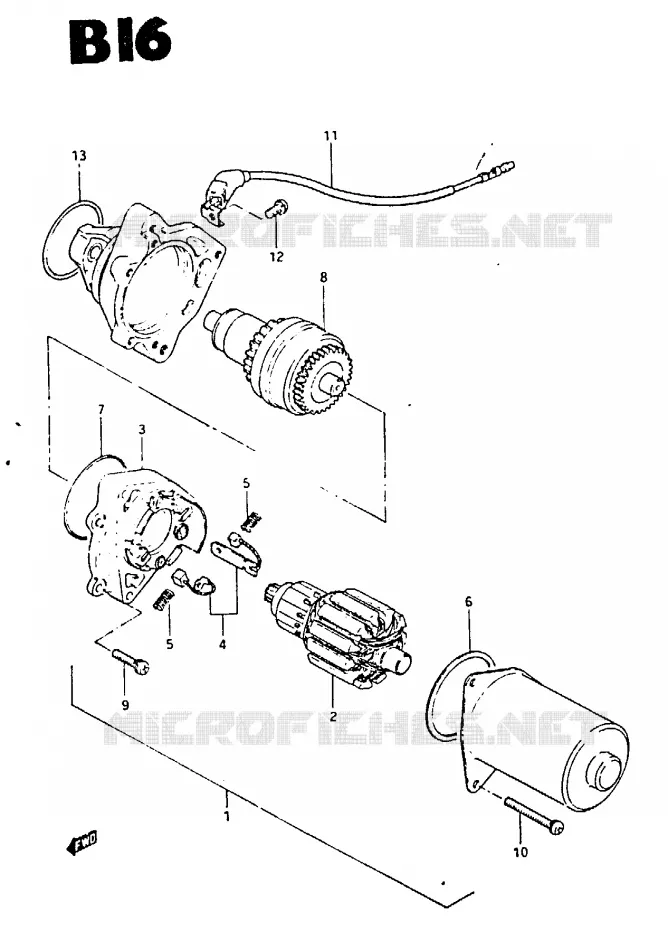 DEMARREUR (CS50DZ, CS50DD, CS50GD) Suzuki SCOOTER 50 CS 1983  CS50D(Z/D)