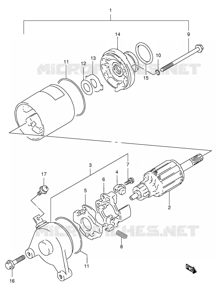 DEMARREUR Suzuki MOTO 125 DF 2000  DF125EY(E4)