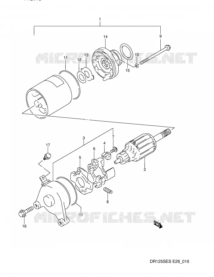 DEMARREUR Suzuki MOTO 125 DR 1994  DR125SER(E28)