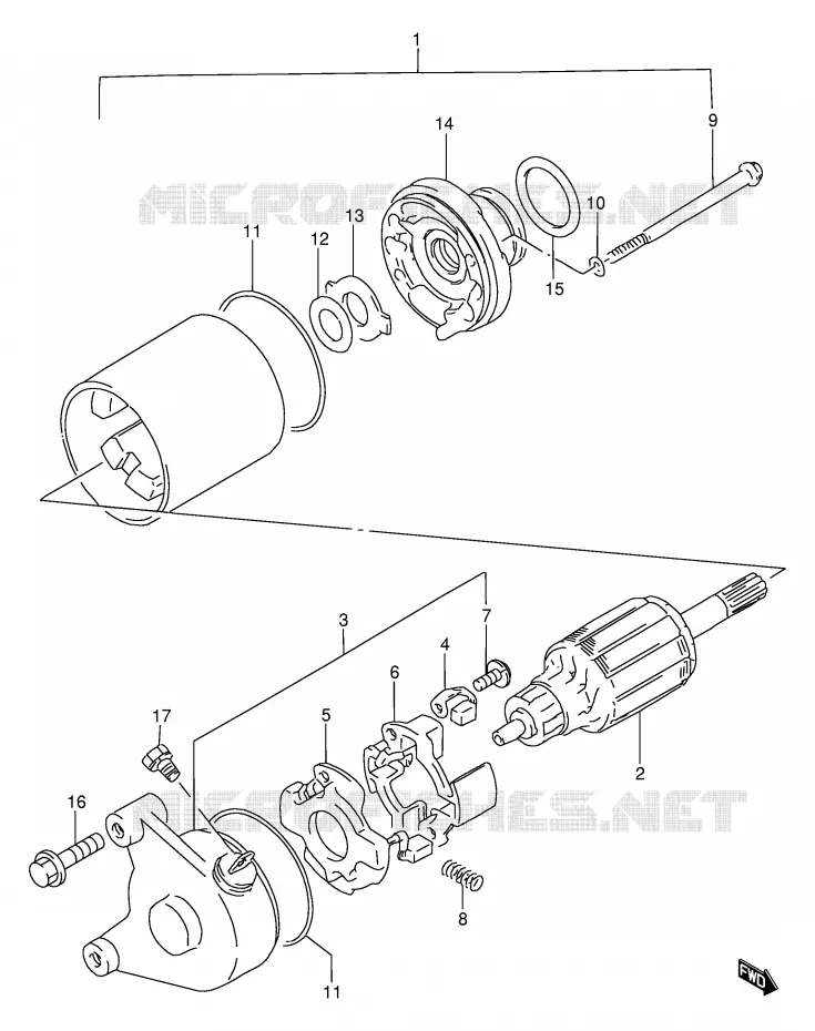 DEMARREUR Suzuki MOTO 200 DF 1998  DF200EW