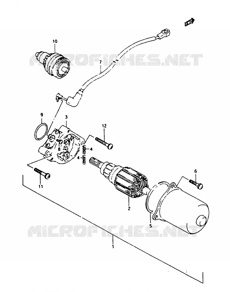 DEMARREUR Suzuki SCOOTER 100 ADDRESS 1994  AH100R