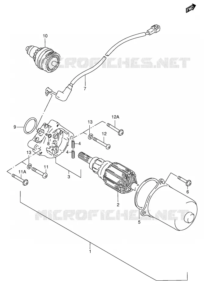DEMARREUR Suzuki SCOOTER 100 ADDRESS 1996  AG100T(E71)