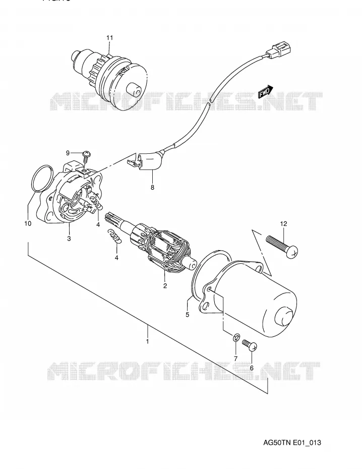 DEMARREUR Suzuki SCOOTER 50 ADDRESS 1992  AG50TN(E1)