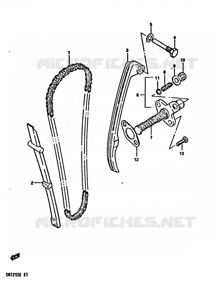 DISTRIBUTION Suzuki MOTO 125 DR 1984  DR125SE