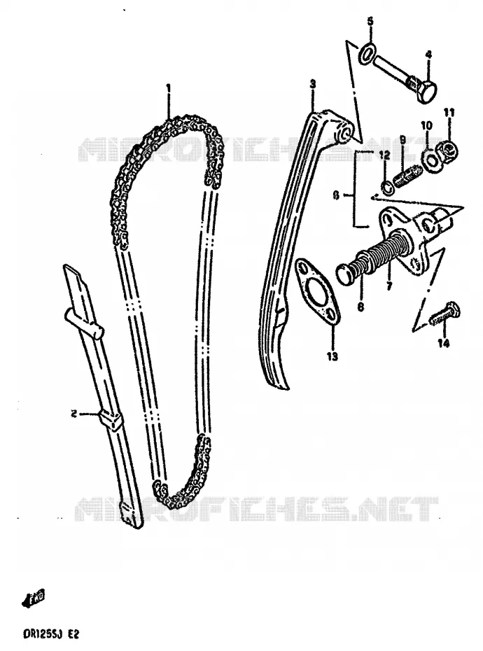 DISTRIBUTION Suzuki MOTO 125 DR 1987  DR125SH(F/H/J)