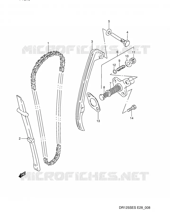 DISTRIBUTION Suzuki MOTO 125 DR 1994  DR125SER(E28)