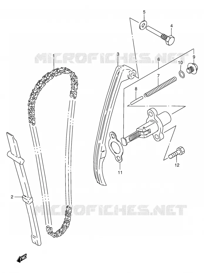 DISTRIBUTION Suzuki MOTO 200 DF 1999  DF200EX(E24)