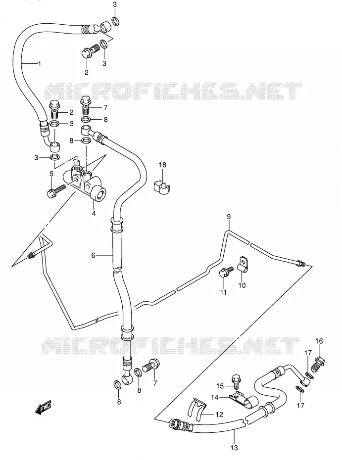 DURITE DE FREIN ARRIERE Suzuki SCOOTER 250 BURGMAN 2006  AN250K6(E2)