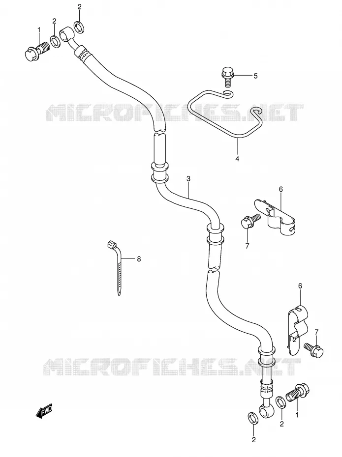 DURITE DE FREIN AVANT (MODELE K3) Suzuki SCOOTER 400 BURGMAN 2006  AN400K6(E2)