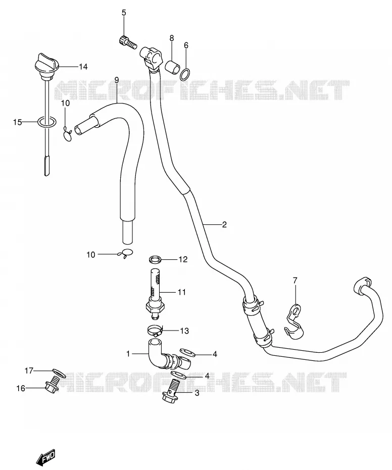 DURITE D'HUILE Suzuki MOTO 400 DR-Z 2001  DR-Z400EK1(E1)