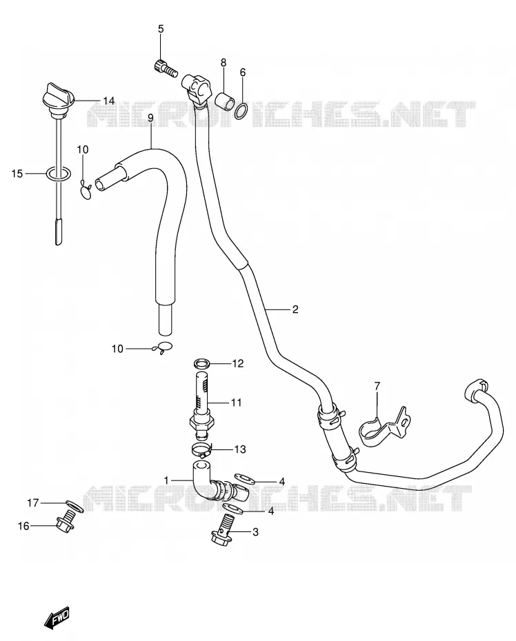 DURITE D'HUILE Suzuki MOTO 400 DR-Z 2001  DR-Z400SK1(E2)