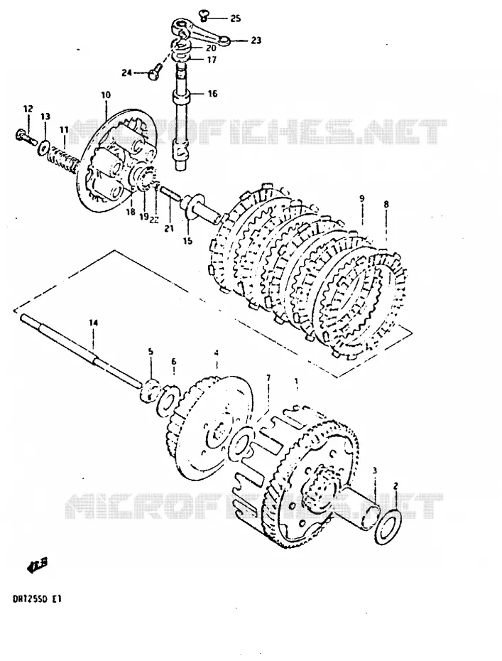 EMBRAYAGE Suzuki MOTO 125 DR 1982  DR125SZ(Z/D)