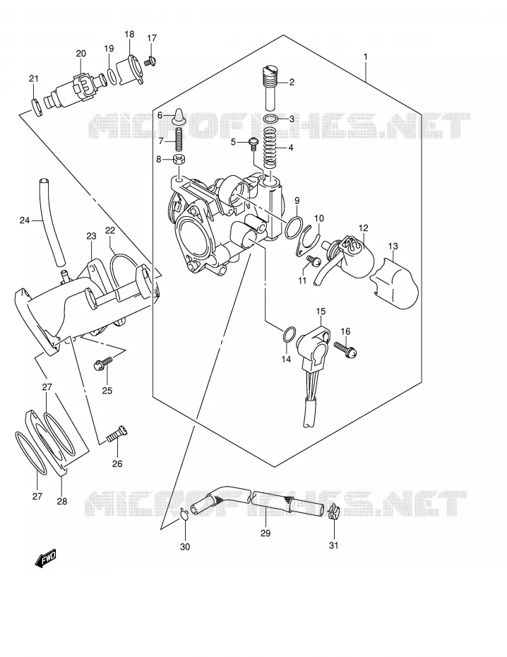 ENSEMBLE INJECTION Suzuki SCOOTER 250 BURGMAN 2006  AN250K6(E2)