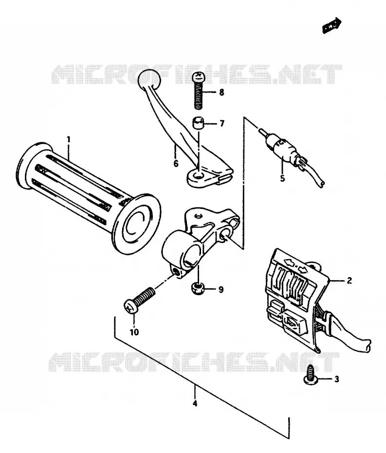 ENSEMBLE POIGNEE GAUCHE (P02,P04,P16,P18,P25,P39,P41) Suzuki SCOOTER 50 CP 1991  CP50CHFM