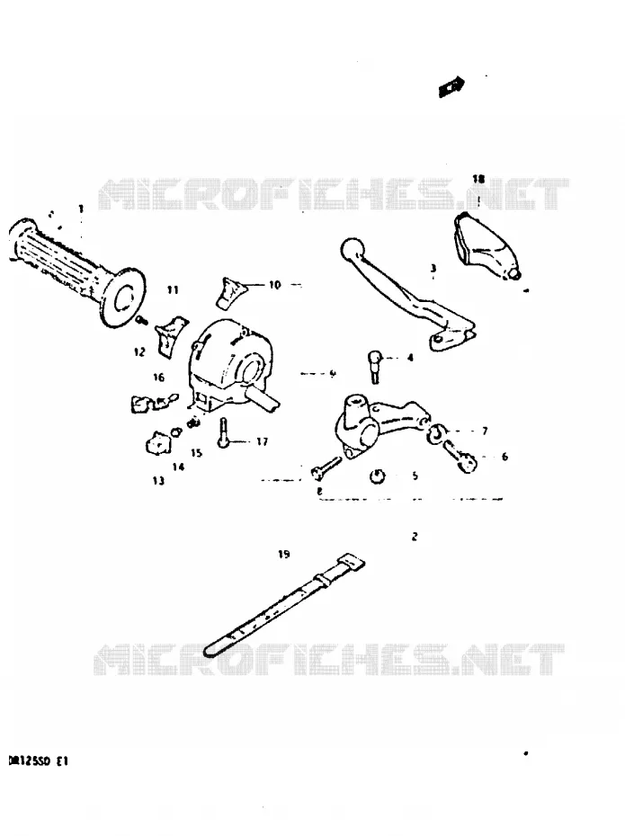 ENSEMBLE POIGNEE GAUCHE Suzuki MOTO 125 DR 1983  DR125SD(Z/D)
