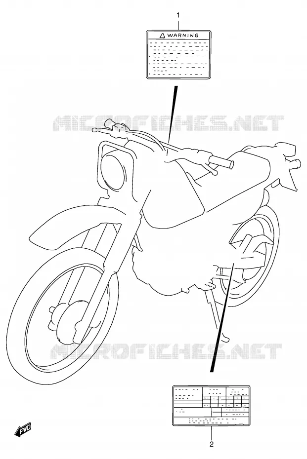 ETIQUETTE Suzuki MOTO 125 DF 2000  DF125EY(E4)