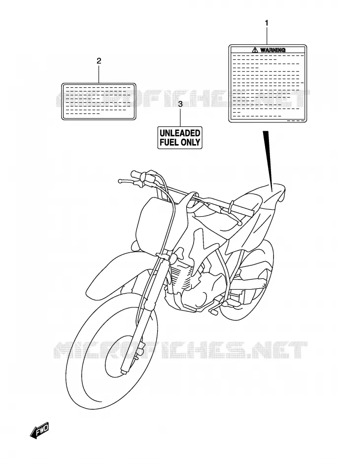 ETIQUETTE Suzuki MOTO 125 DR-Z 2007  DR-Z125LK7(E3/E28)