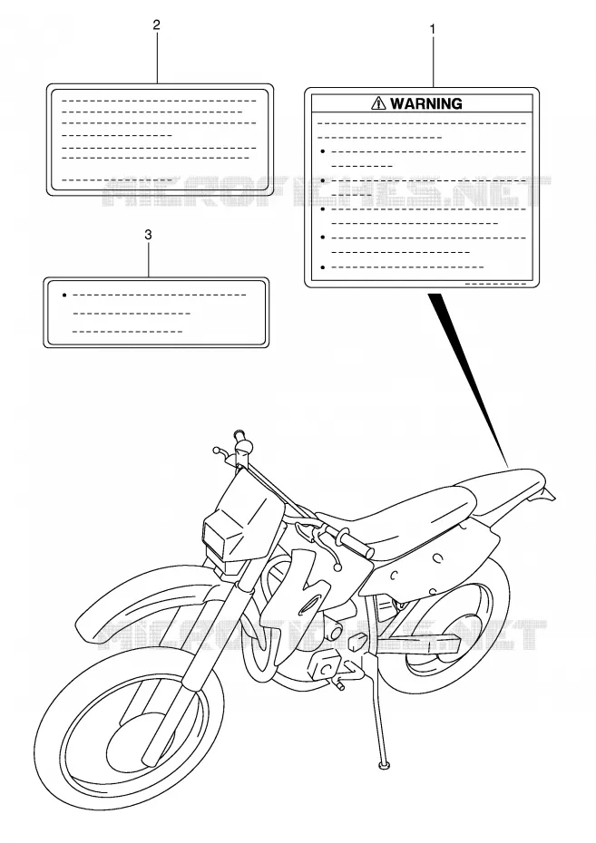 ETIQUETTE Suzuki MOTO 400 DR-Z 2006  DR-Z400EK6(E3/E28)